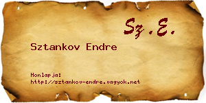 Sztankov Endre névjegykártya